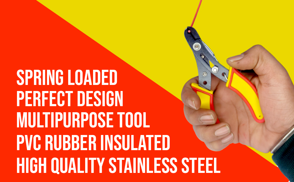 150b Stainless Steel Wire Striper and cutter Multipurpose Tool With Rubber Insulated Handles