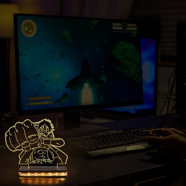 3D Monkey D Luffy Acrylic 240V AC LED Lamp for Decoration