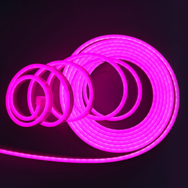 Vincentvolt 5 Meter 12V Flexible Pink Color Neon LED Light Strip
