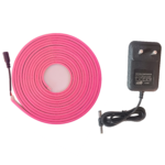 Vincentvolt Combo of 5m 12V Flexible Pink color Neon LED Light with 12V 1amp Adapter
