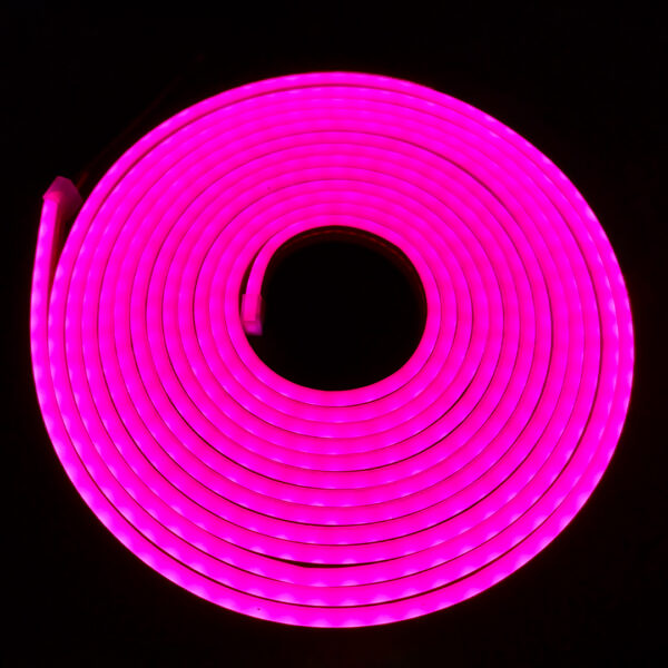 Vincentvolt Combo of 5m 12V Flexible Pink color Neon LED Light with 12V 1amp Adapter