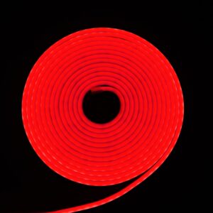 Vincentvolt Combo of 5m 12V Flexible Red color Neon LED Light with 12V 1amp Adapter