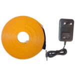 Vincentvolt Combo of 5m 12V Flexible Yellow color Neon LED Light with 12V 1amp Adapter