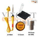Vincentvolt Made in India Combo of 4 in One Soldering iron, 15g paste, 18 SWG wire and stand
