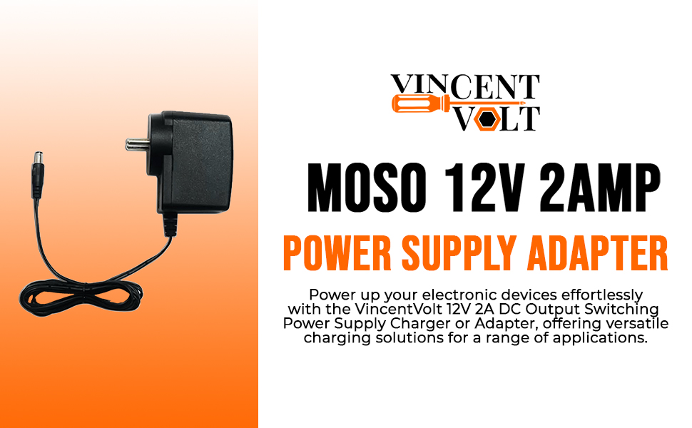 12V 2amp DC Output Switching Power Supply Charger or Adapter 240 Volt Input