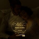Heart Shape Night Lamp With Customized Names And Date In Warm White Color