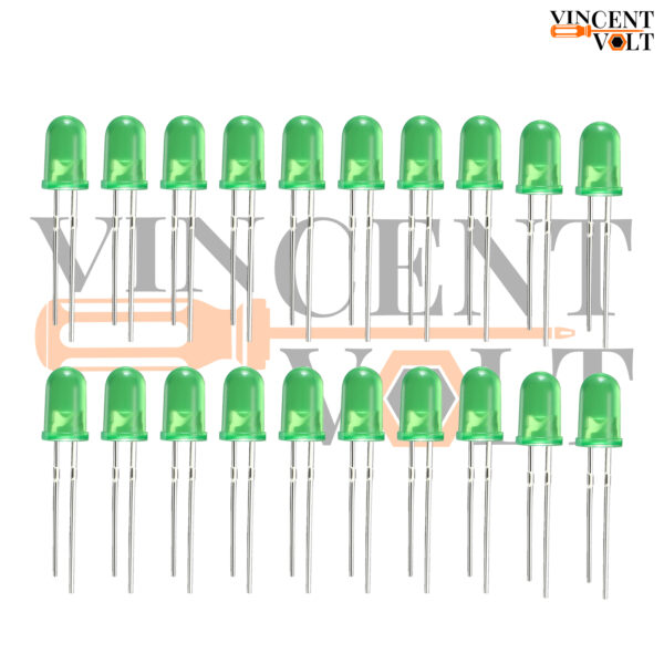 5mm LED In Green Color Pack Of 20
