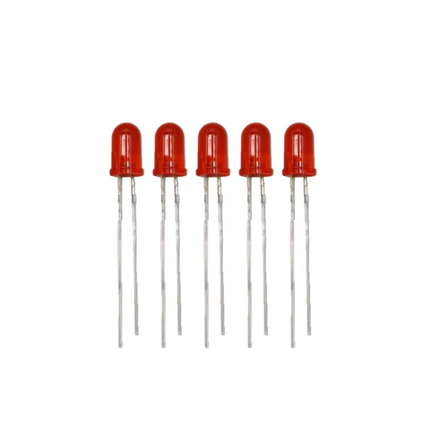 5mm LED in Red Color Pack of 5