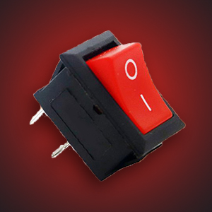 Two Pin Two Way On And Off Red Color Small Rocker Switch