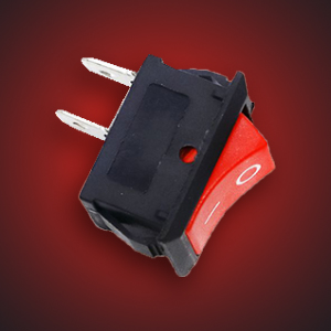 Two Pin Two Way On And Off Red Color Small Rocker Switch