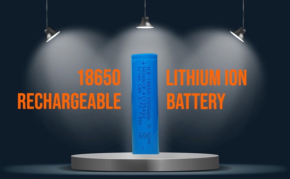 2000mAh 3.7V 18650 Li-ion Lithium Rechargeable Cell Battery