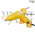 60watt High quality Yellow Color Hard plastic Body Stainless Steel Nozzle Hot Melt Glue Gun With Light Indicator