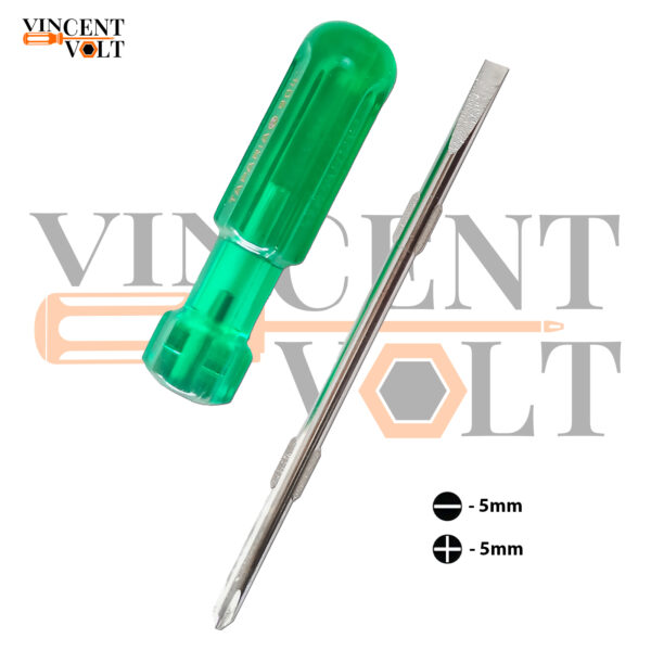 Vincentvolt Combo of 18cm Stainless Steel Screwdriver With 13cm Electrical Tester