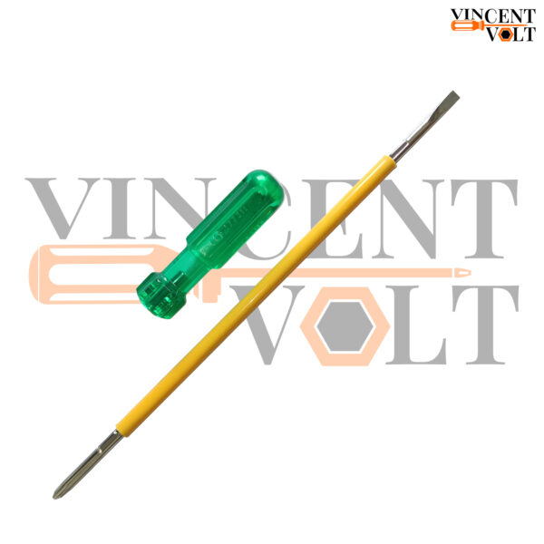 Vincentvolt Combo of 33cm Stainless Steel Screwdriver With 13cm Electric Tester