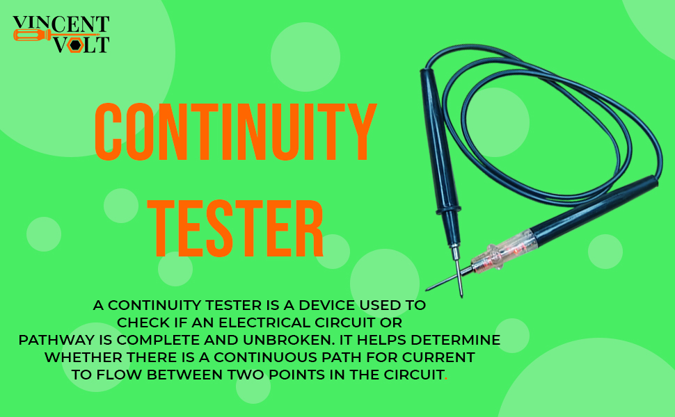 Black Color Small Continuity Tester with Red Indicator LED Light and Pre Installed Battery