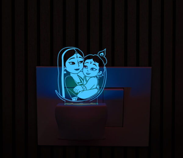 Little Krishna Ji Plug in Night Lamp with 7 Color Changing Design