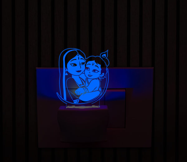 Little Krishna Ji Plug in Night Lamp with 7 Color Changing Design