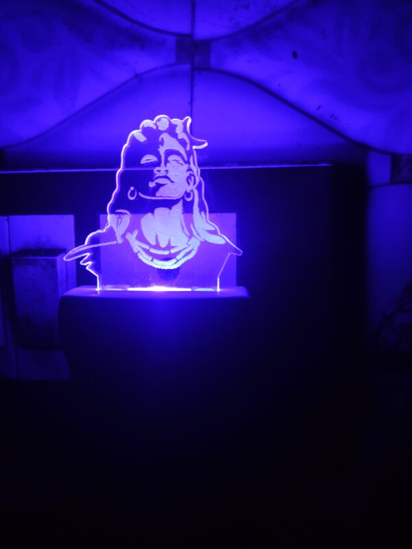 Lord Adiyogi Design Plug in Night Lamp with 7 Color Changing Design