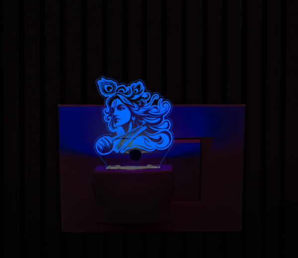 Lord Krishna Ji Plug in Night Lamp with 7 Color Changing Design