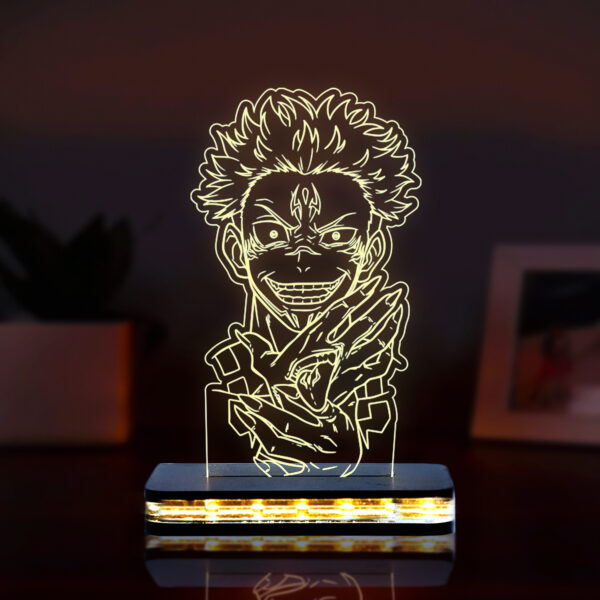 Ryomen Sukuna Character Design Night Lamp in Warm White Color