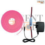 Vincentvolt 12V Pink Color Neon with LED Controller and Adapter, Blink Light and Speed Control, Combo of Neon, 5 Meter Length, Customize, Decoration Light