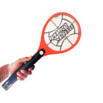 Vincentvolt Mosquito Racket Bat, Rechargeable Electric Fly Swatter, Mosquito Killer Racquet with 2 Pin Plug