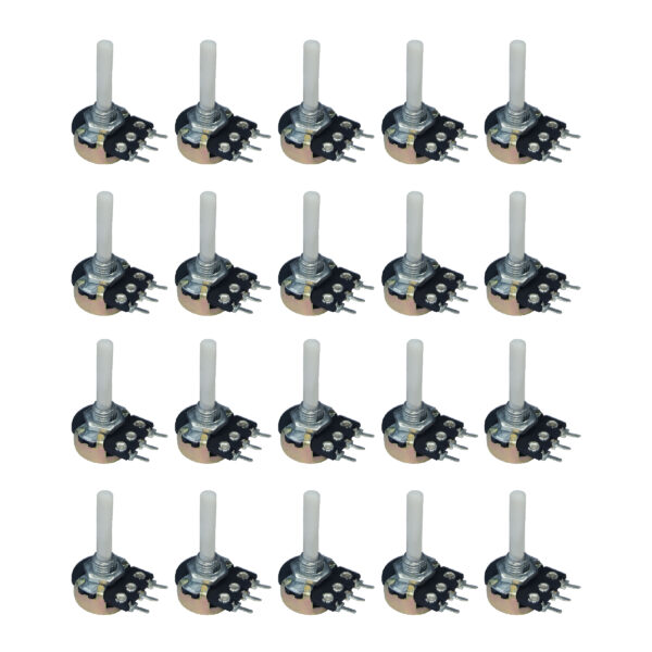 100K Single Rotary Potentiometer Long Nose D Shape Shaft 3 pin