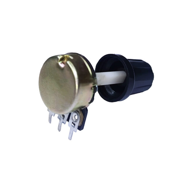 1K Single Rotary Potentiometer Long Nose D Shape Shaft with Cap 3 pin