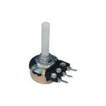 22K Single Rotary Potentiometer Long Nose D Shape Shaft 3 pin