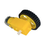 45mm x 12mm Durable Rubber Wheels Yellow Color 45mm Diameter for BO Motor