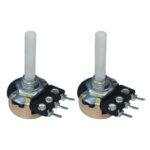 470K Single Rotary Potentiometer Long Nose D Shape Shaft 3 pin