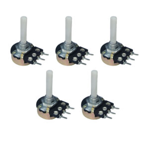 470K Single Rotary Potentiometer Long Nose D Shape Shaft 3 pin
