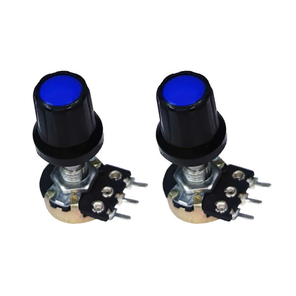470K Single Rotary Potentiometer Long Nose D Shape Shaft with Cap 3 pin