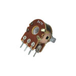 47K Dual Gang Rotary Potentiometer D Shape Shaft Handle 6 pin