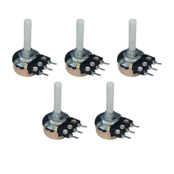 47K Single Rotary Potentiometer Long Nose D Shape Shaft 3 pin