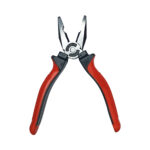 8 Inch Industrial Grade Steel Combination Plier with Soft PVC Insulated Handles and Anti-Rust Properties Red Color