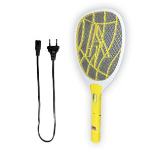 Rechargeable Electric Fly Swatter Mosquito Racket Bat with COB Light Long Battery Life Made in India Multicolor