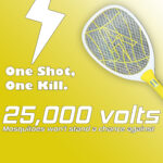 Rechargeable Electric Fly Swatter Mosquito Racket Bat with COB Light Long Battery Life Made in India Multicolor