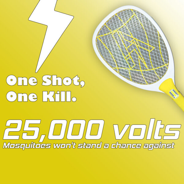 Rechargeable Electric Fly Swatter Mosquito Racket Bat with COB Light Long Battery Life Made in India Multicolor