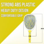 Rechargeable Electric Fly Swatter Mosquito Racket Bat with COB Light Long Battery Life Made in India Multicolor