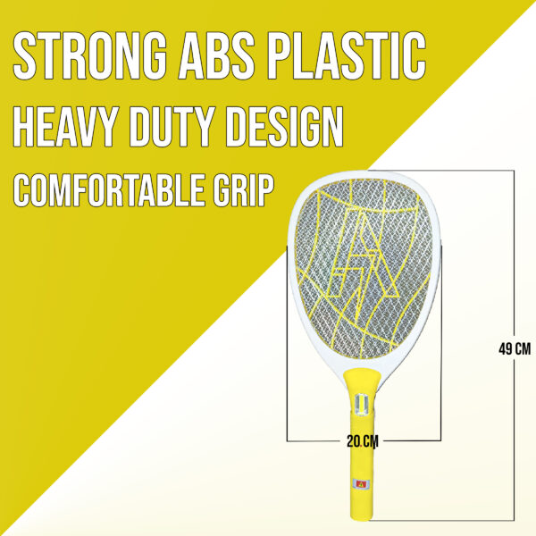 Rechargeable Electric Fly Swatter Mosquito Racket Bat with COB Light Long Battery Life Made in India Multicolor