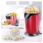 Hot Air Popcorn Popper Maker Oil Free Electric Popcorn Machine with Measuring Cup & Butter Melter, Fast Popping, BPA-Free, Red