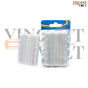 400 Tie Points Medium Solderless Breadboard with Adhesive Backing for Arduino, DIY Projects and Prototyping