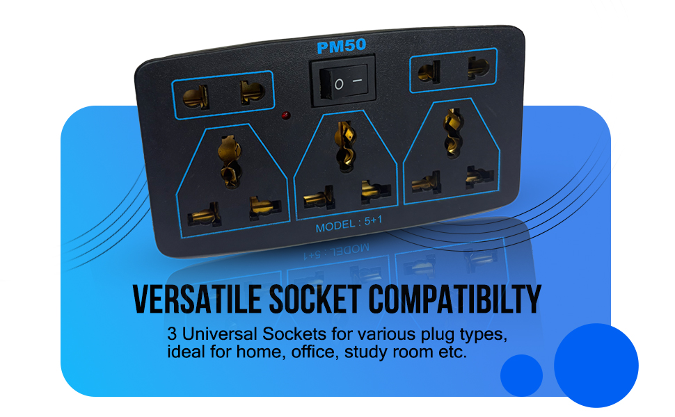 PM50 5 Universal Socket Extension Board with Master Power Switch – Model 5 PM50 5 Universal Socket Extension Board with Master Power Switch – Model 5