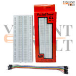 GL No 12 Solderless Breadboard – 830 Points Long Size Project Board with 10 Male to Male Colored Wires
