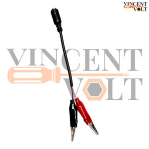 5.5mm Female DC Pin Jack Cable Connector with 4 cm Alligator Clips