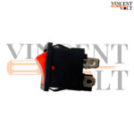 KCD1-104 Dual Pin DPDT ABS Plastic Made 6A and 10A 2CM Big Rocker Switch