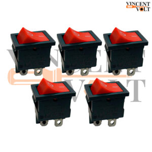 KCD1-104 Dual Pin DPDT ABS Plastic Made 6A and 10A 2CM Big Rocker Switch