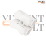 Spring Loaded Wire Joiner Set White color Easy Push Electrical Connector Pair