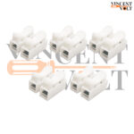 Spring Loaded Wire Joiner Set White color Easy Push Electrical Connector Pair